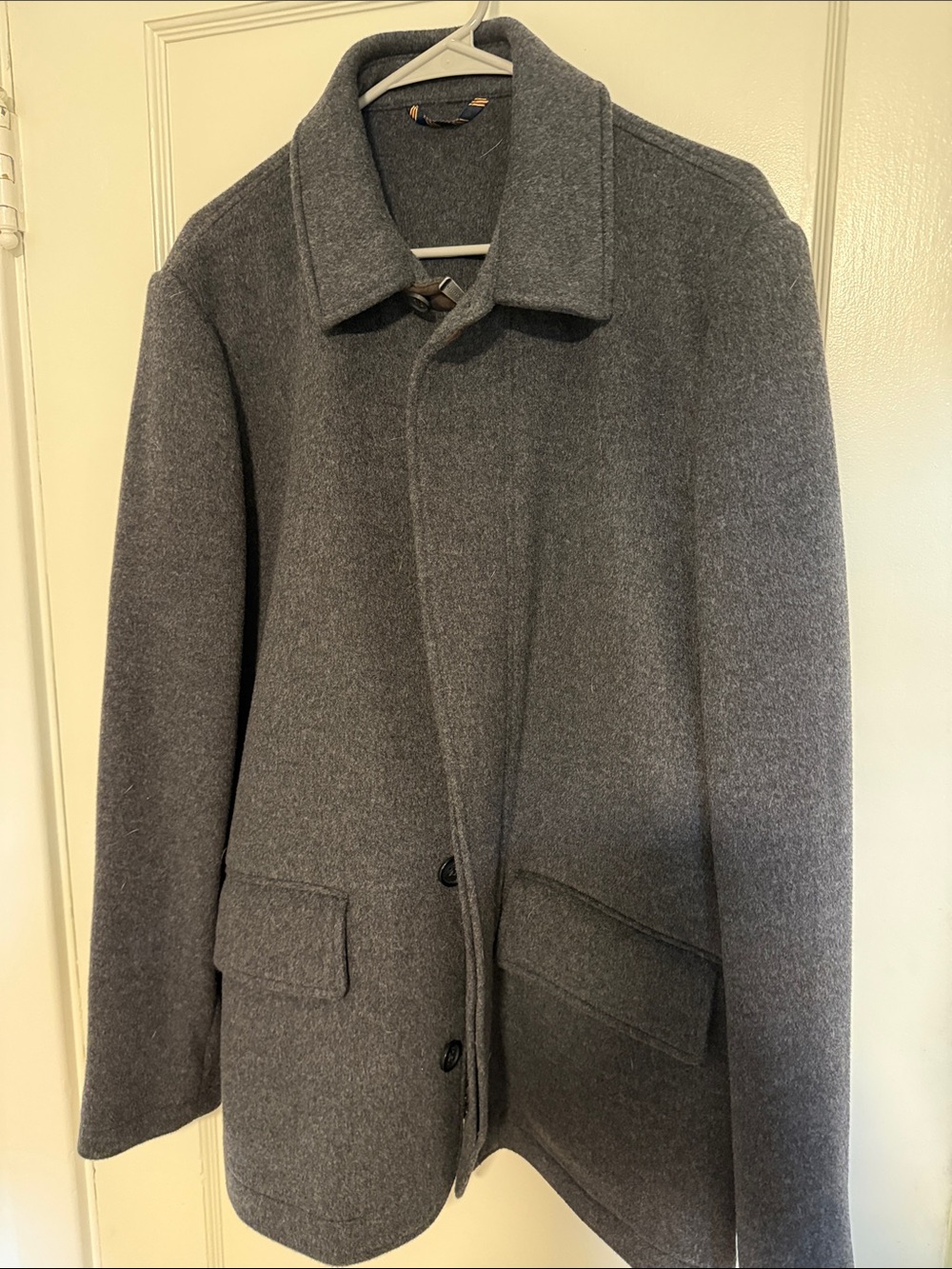 Brooks Brothers Men's Gray Wool Pea Coat